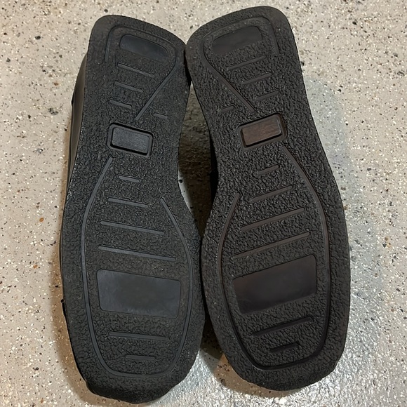 PAZZO MIXED LEATHER SUEDE WEDGE LOAFERS BLACK SIZE 7 - Picture 14 of 15